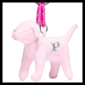 💕ⓅⒾⓃⓀ ⓋⓈ Micro Dog Logo Keychain Charm NWT💕